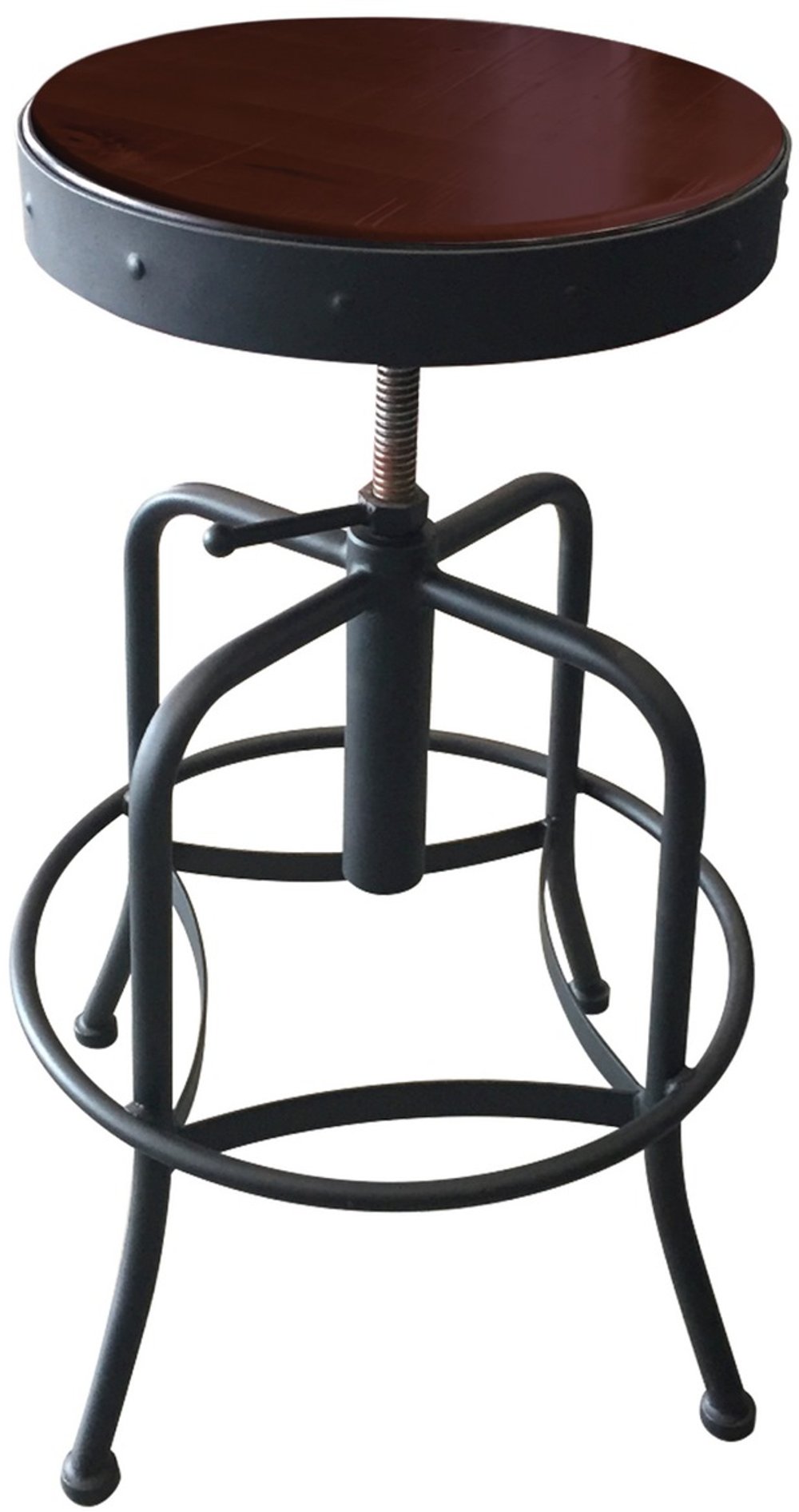 112426018 Steel Black and Cherry Adjustable Height Stool sku 112426018