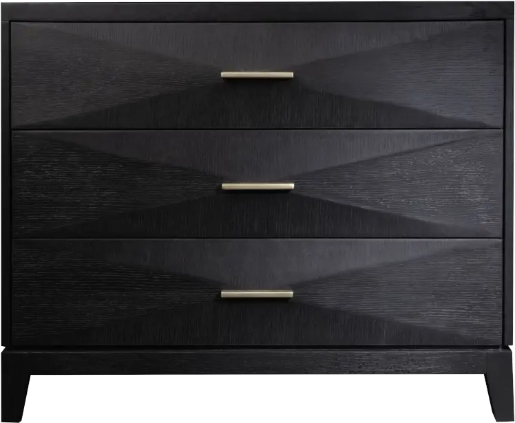 Modern Eclectic Black Nightstand