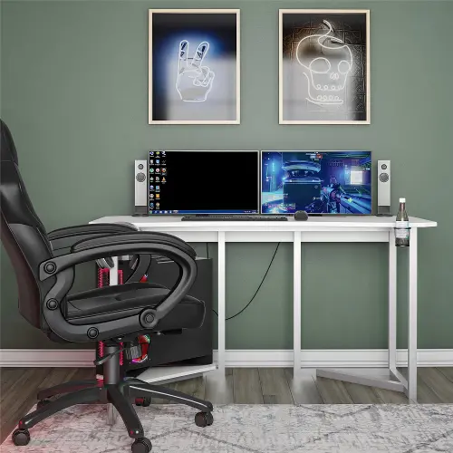 LIVING ESSENTIALS Gaming Desk Plus——Home Office PC Computer Gamer