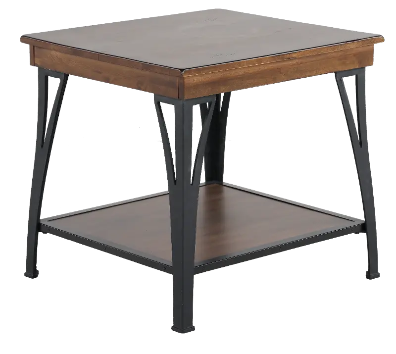 District Brown End Table