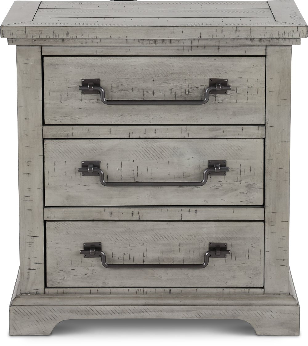 Beach House Gray Nightstand