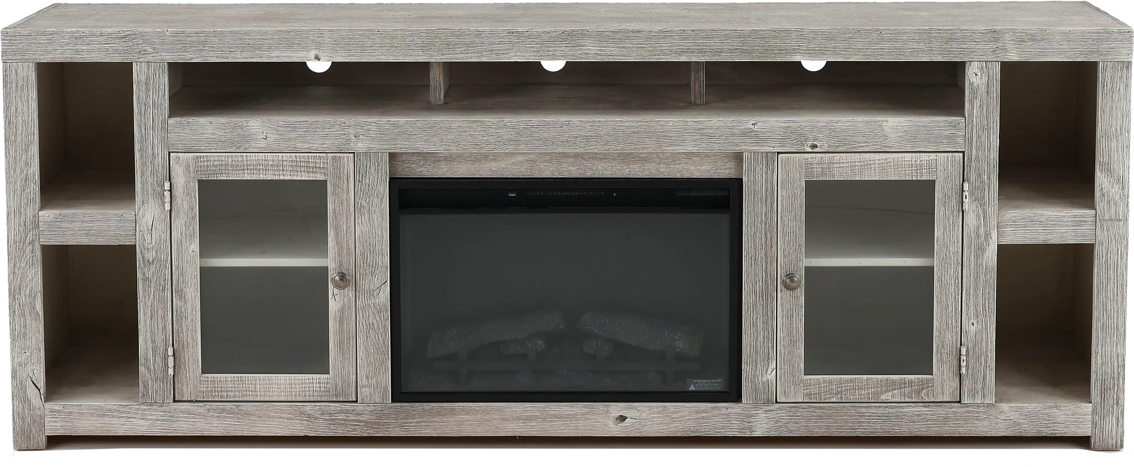 Avery Loft Gray 84 Fireplace TV Stand