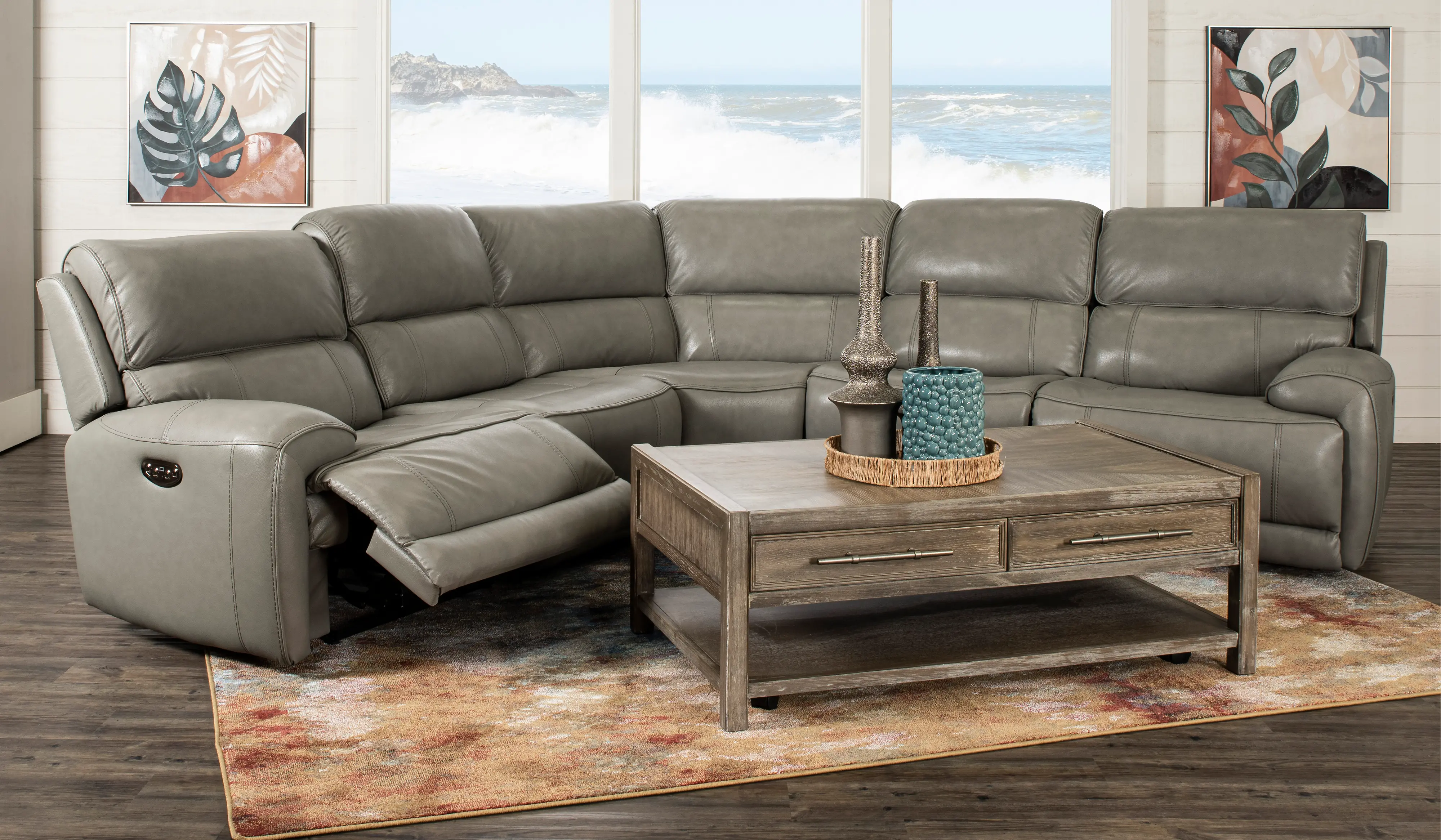 Rc willey reclining deals sectional