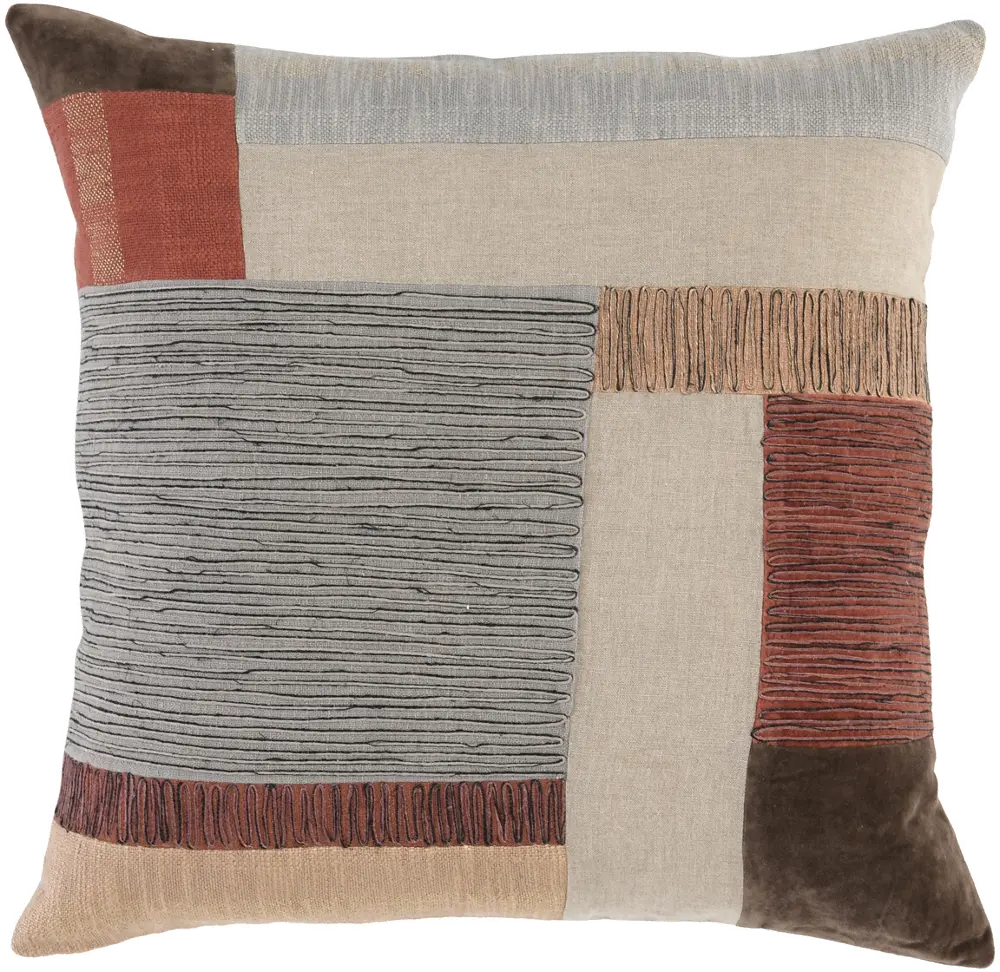 Transitional Multi Color Velez Throw Pillow-1