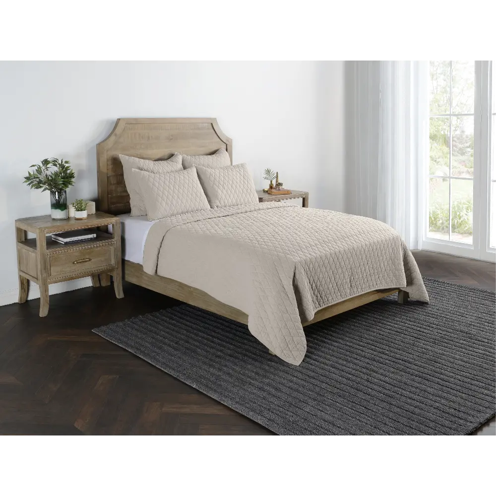 Lana Natural Taupe 3 Piece Queen Bedding Collection-1