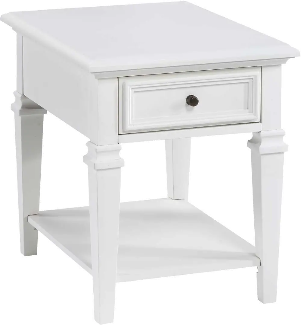 Charlestown White End Table-1