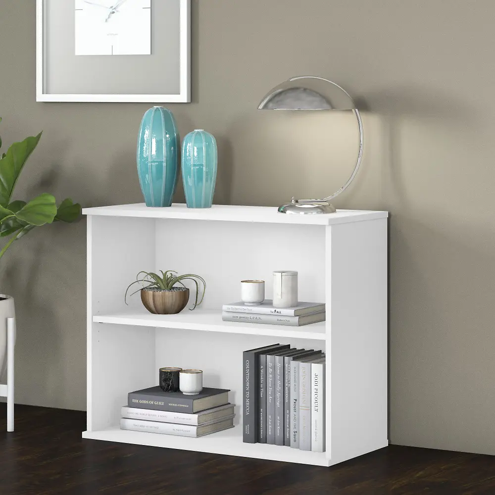 BK3036WH Bush Business White Bookcase - Bush Furniture-1