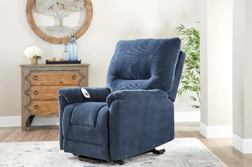 Lucca Navy Blue Power Lift Chair-1