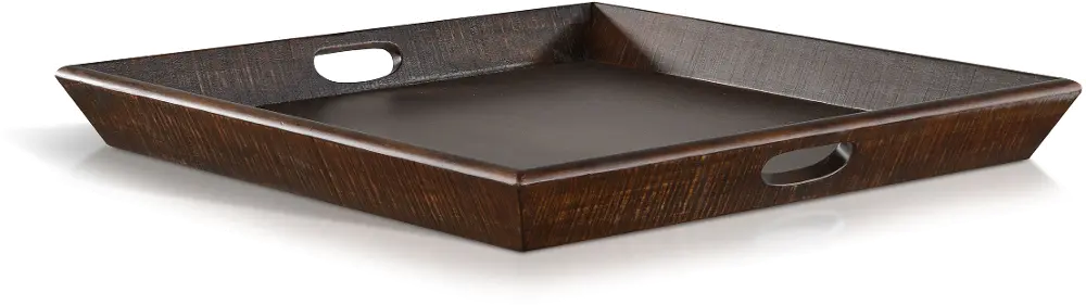 Homestead Tobacco Brown Leaf Ottoman Tabletop Tray-1