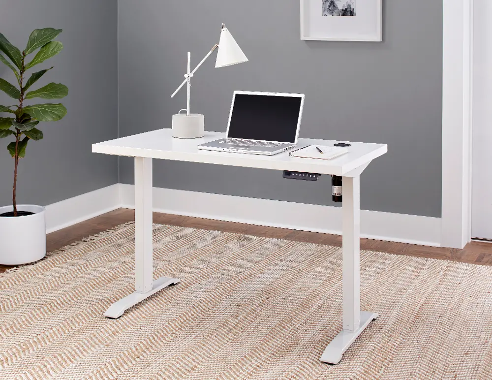 Martin White Adjustable Desk-1