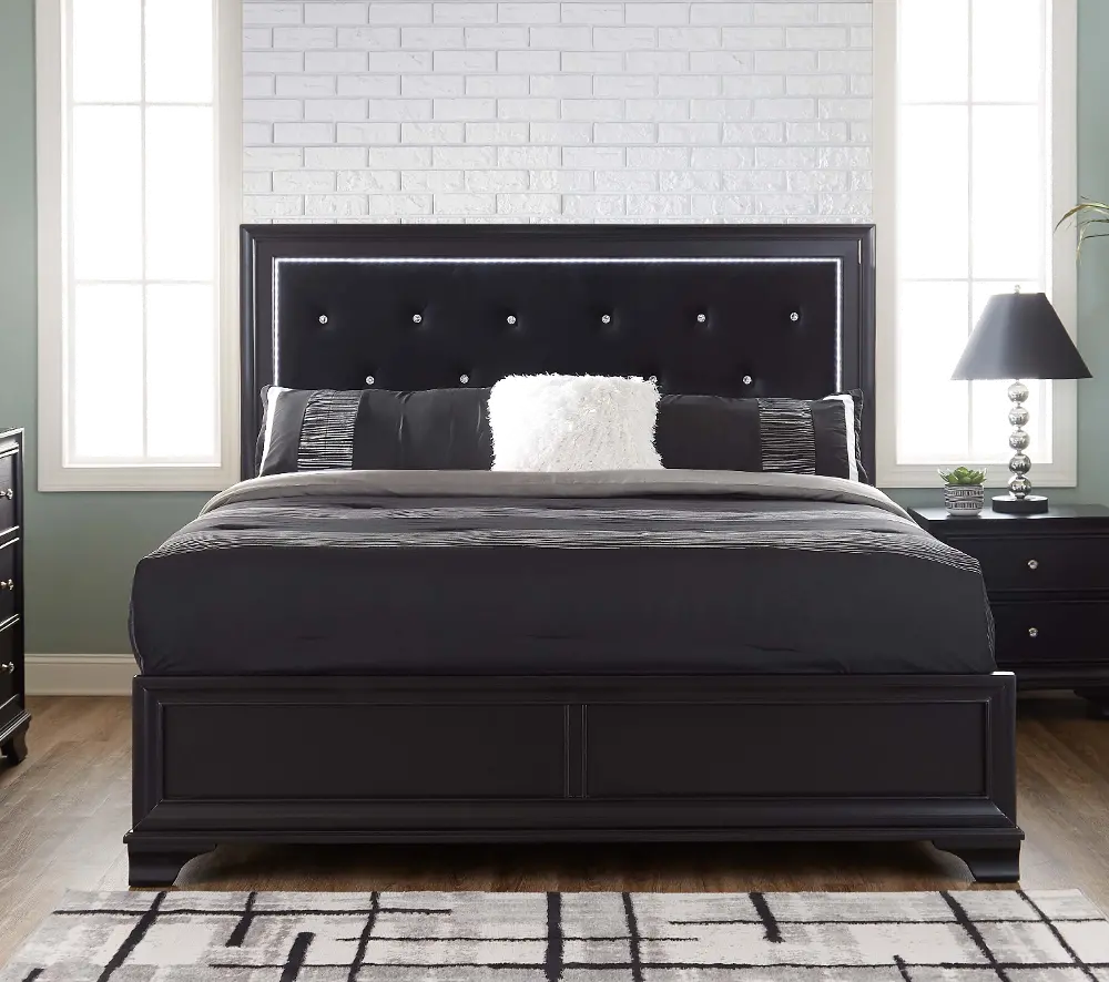 Brooklyn Black Queen Bed-1
