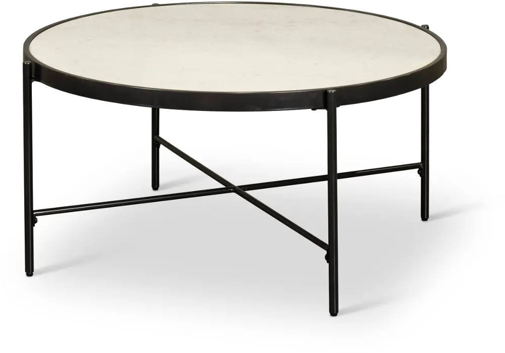 Vienna Black and White Marble Coffee Table-1