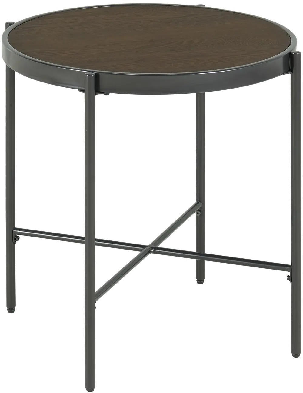 Vienna Black and Brown Wood End Table-1