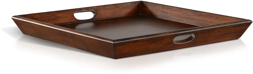 Santa Fe Dark Chocolate Tabletop Wood Tray-1