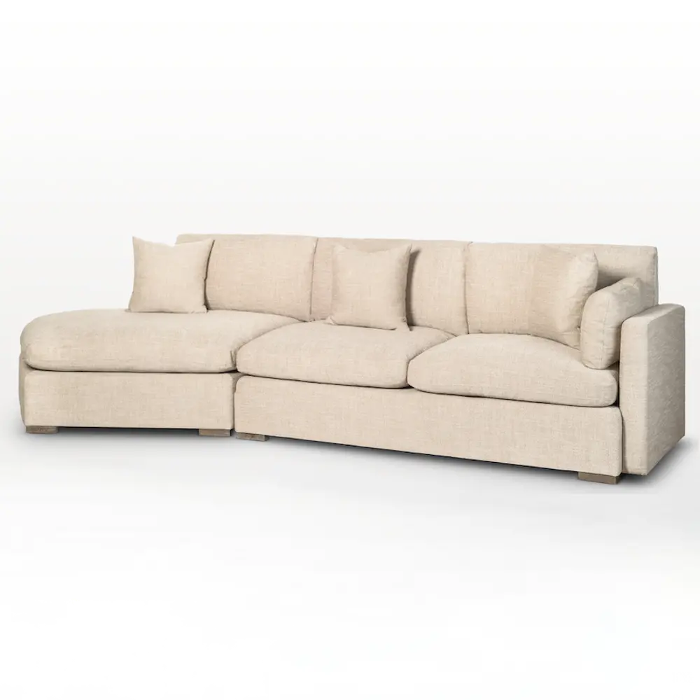 Kayden Flax Beige Sofa-Chaise-1