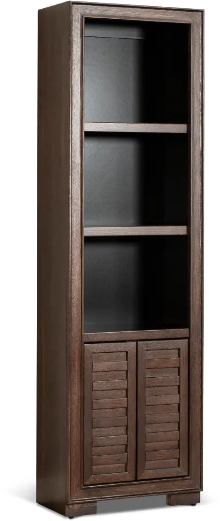 Avalon Brown Bookcase Rc Willey, Dark Brown Bookcase With Doors