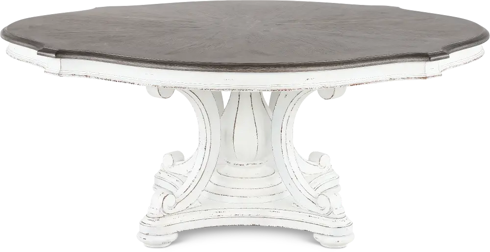 Magnolia Manor Antique White Round Dining Table-1