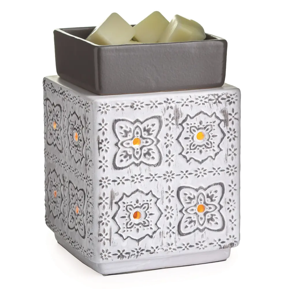 Classic Modern Cottage Gray Illumination Fragrance Warmer-1