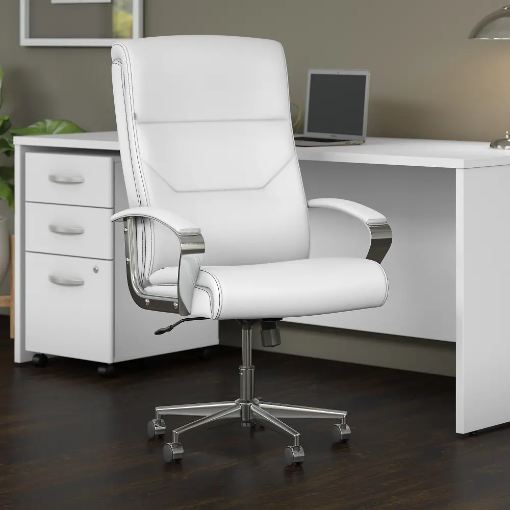CH3601WHL-03 South Haven White Leather High Back Office Chair-1