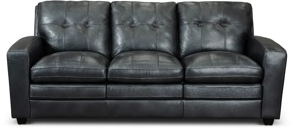 Roland Blue Leather Sofa-1