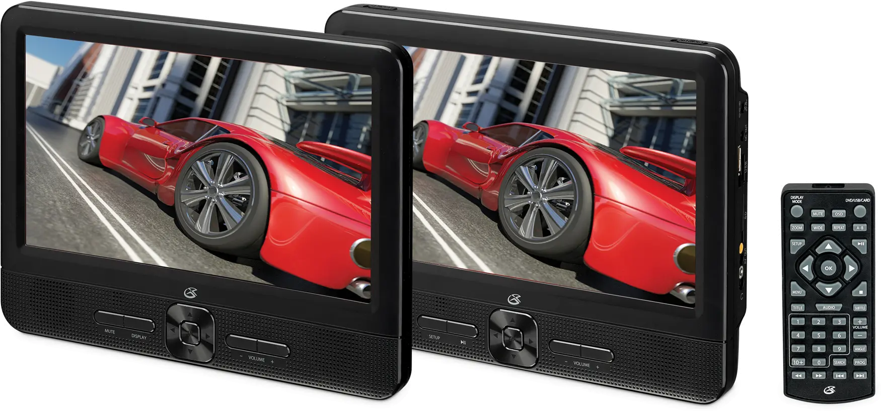 Portable DVD Player with 2 Displays