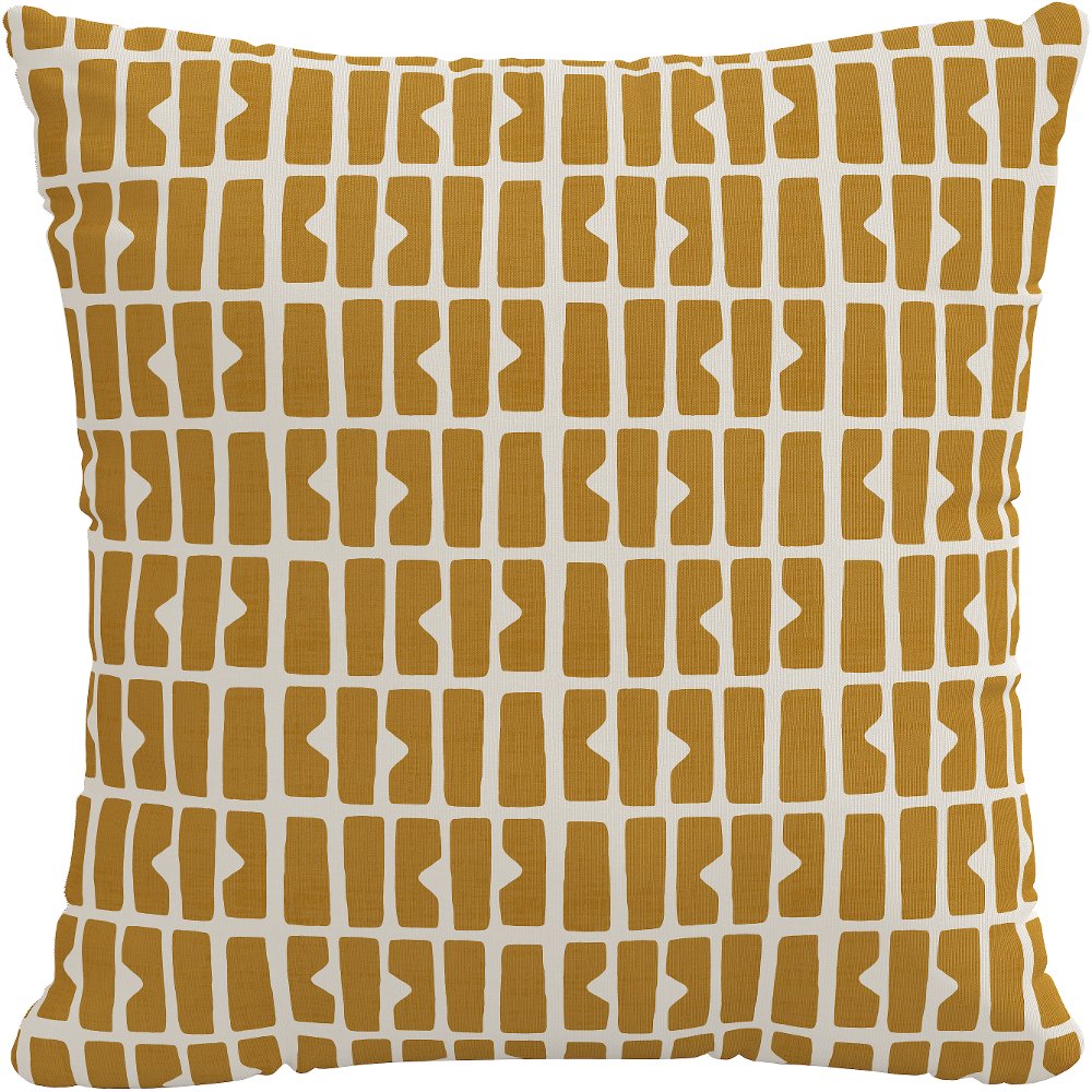 18 Bloc Panel Mustard Pillow - Skyline Furniture