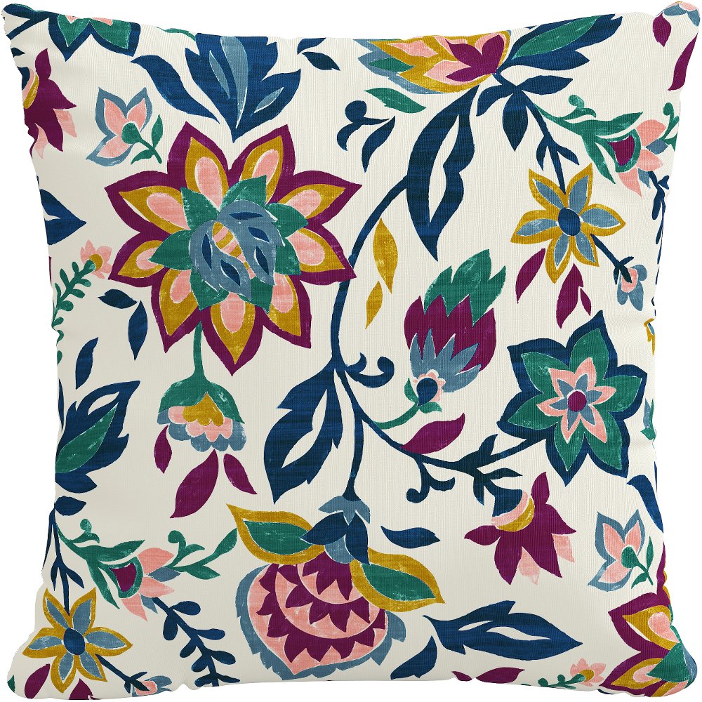 18 Folk Floral Jewel Pillow - Skyline Furniture