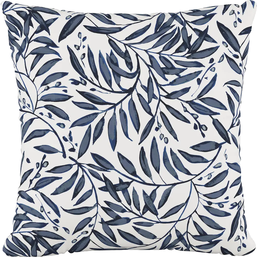 PL18PVYVNBLUOGA 18  Voysey Vine Blue Pillow - Skyline Furniture-1