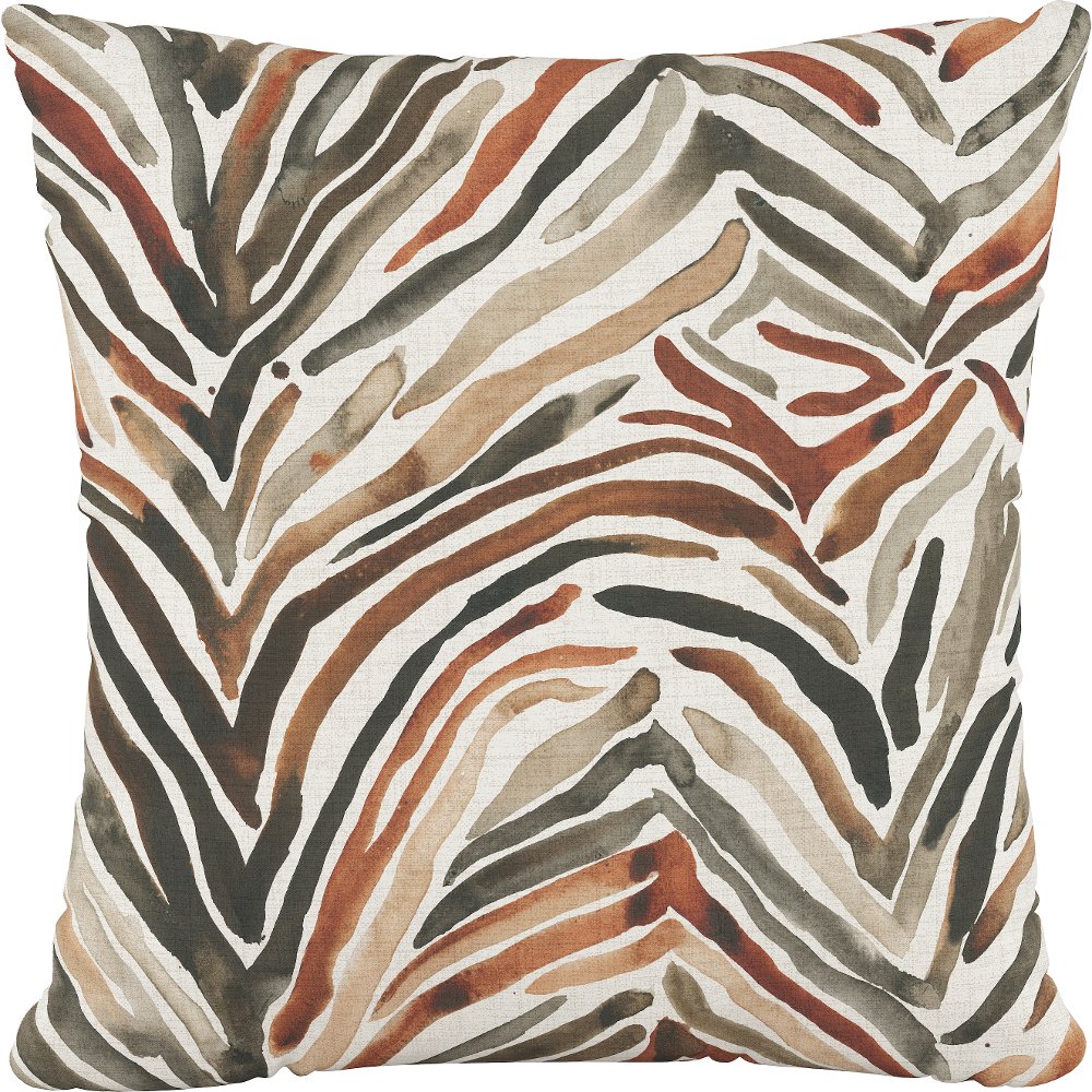 18 Washed Zebra Neutral Pillow - Skyline Furniture