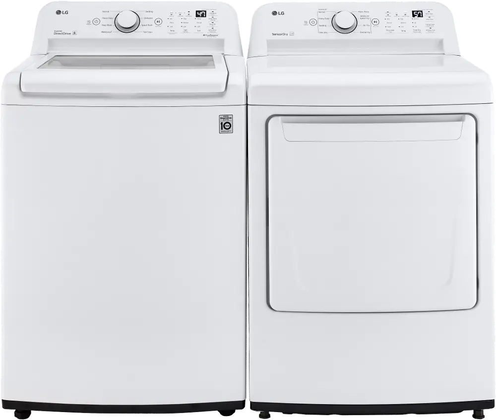 .LG-W/W-7000-GAS--PR LG Washer and Gas Dryer Set - White 7000-1