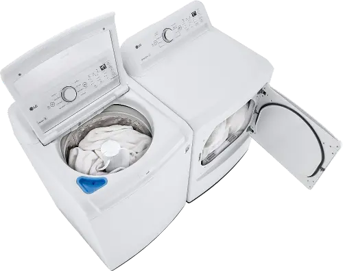 LG Electric Top Load Washer and Dryer Set - White, 7150W