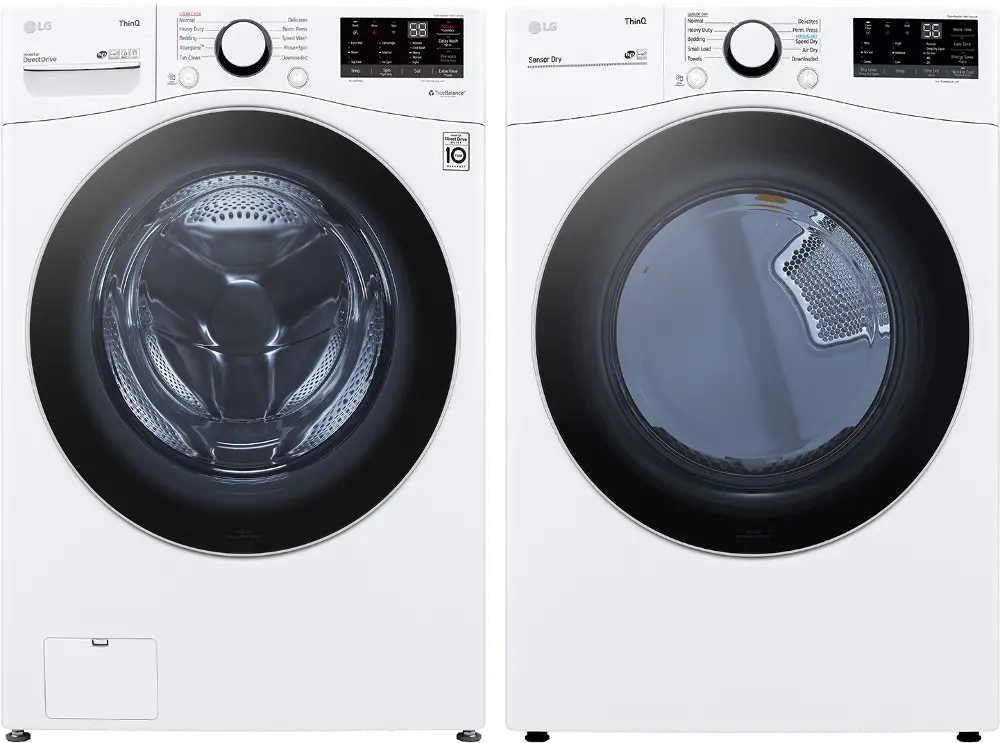 KIT LG White Gas Laundry Pair - 3600W-1