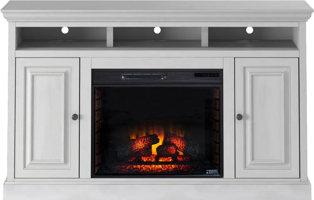 Largo White 67  Fireplace TV Stand-1