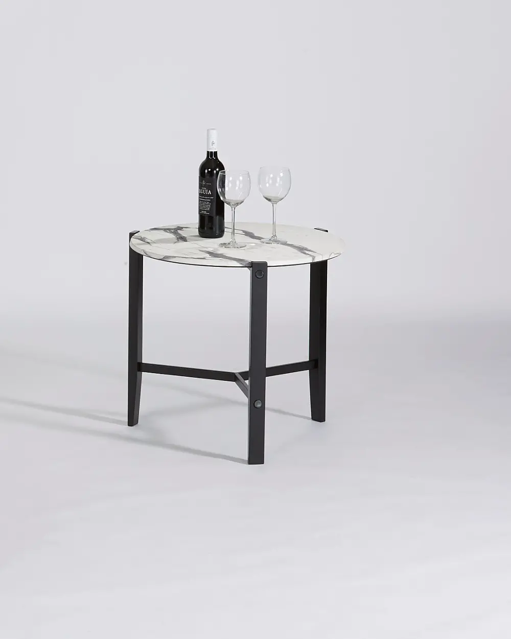 Rowen Black and White End Table-1