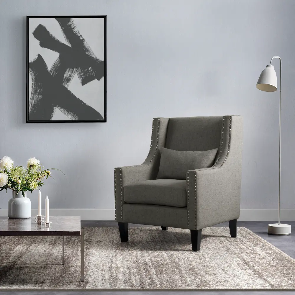 Whittier Modern Westin Charcoal Gray Accent Chair-1