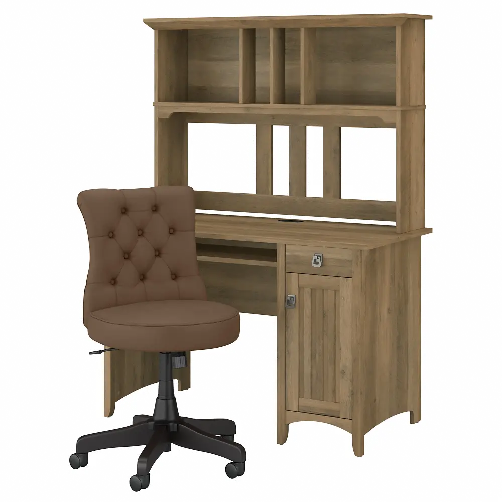 SAL012RCP Salinas Reclaimed Pine Brown Desk And Chair-1