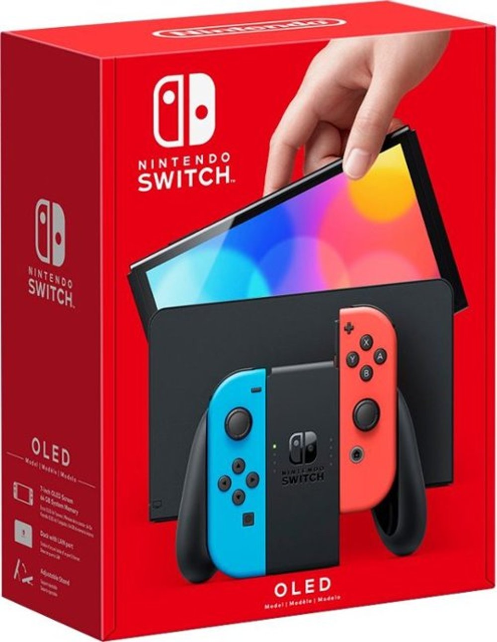 Nintendo Switch OLED Model With Neon Red and Neon Blue Joy-Con