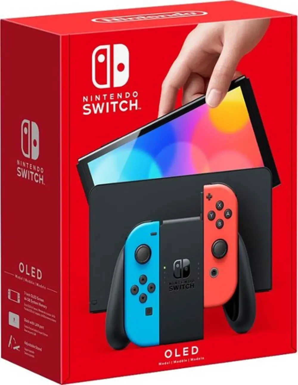 SWI_OLED_RED/BLUE Nintendo Switch OLED Model With Neon Red and Neon Blue Joy-Con-1