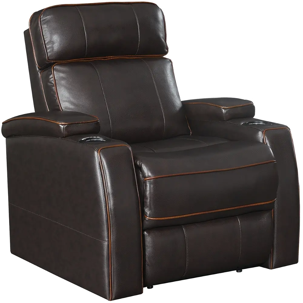 Transformer Brown Leather Power Recliner-1