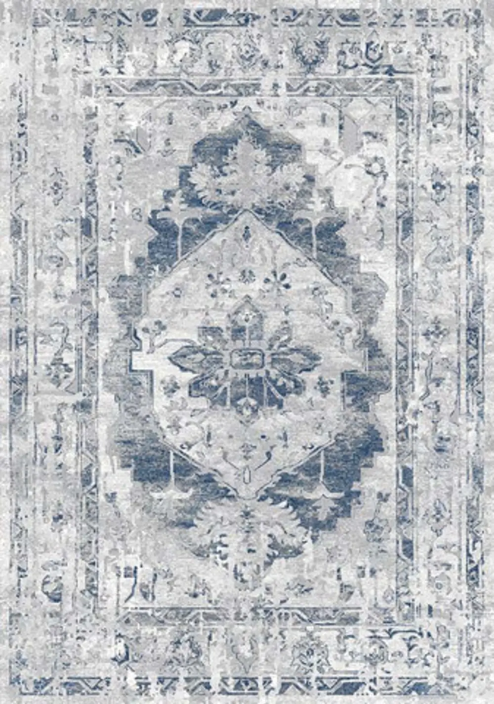 Chorus 8 x 11 Elegant Gray Blue Area Rug-1