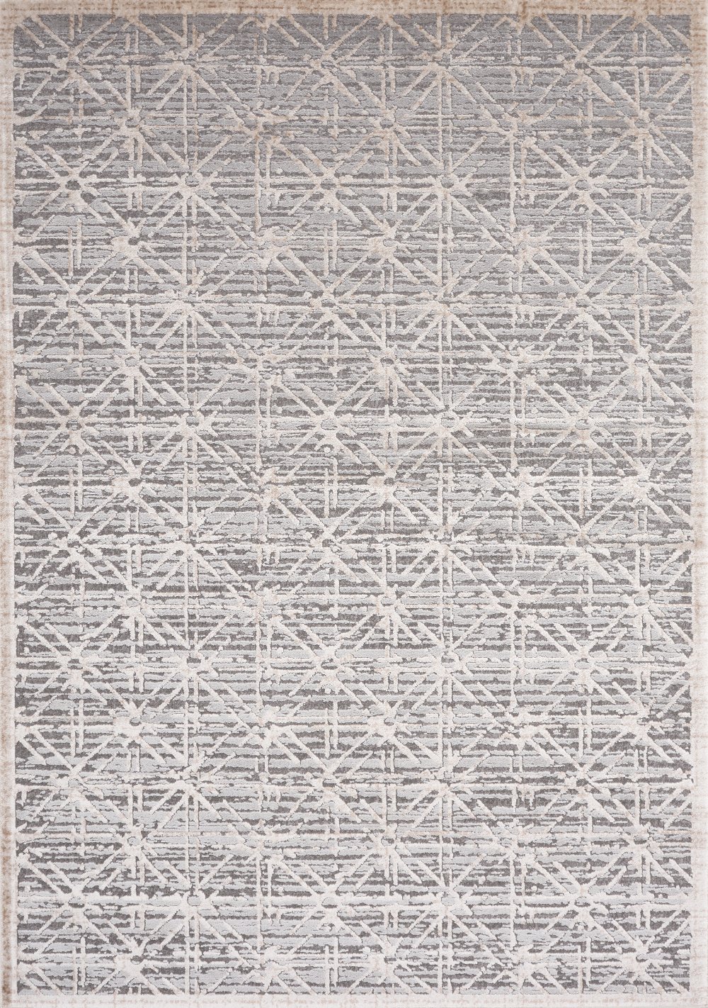 Chorus 5 x 8 Art Deco Gray Beige Area Rug