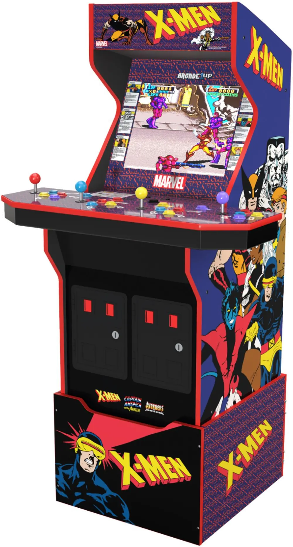 UPRIGHT/X-MEN_4-PLRS Arcade 1Up X-Men 4 Player Arcade Machine-1