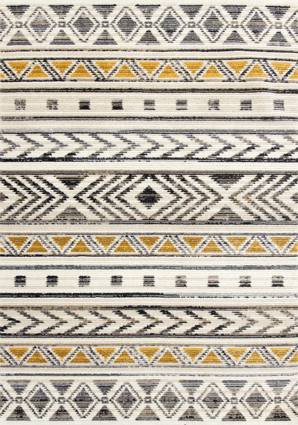 Calabar 5 x 8 Yellow Gray Area Rug-1