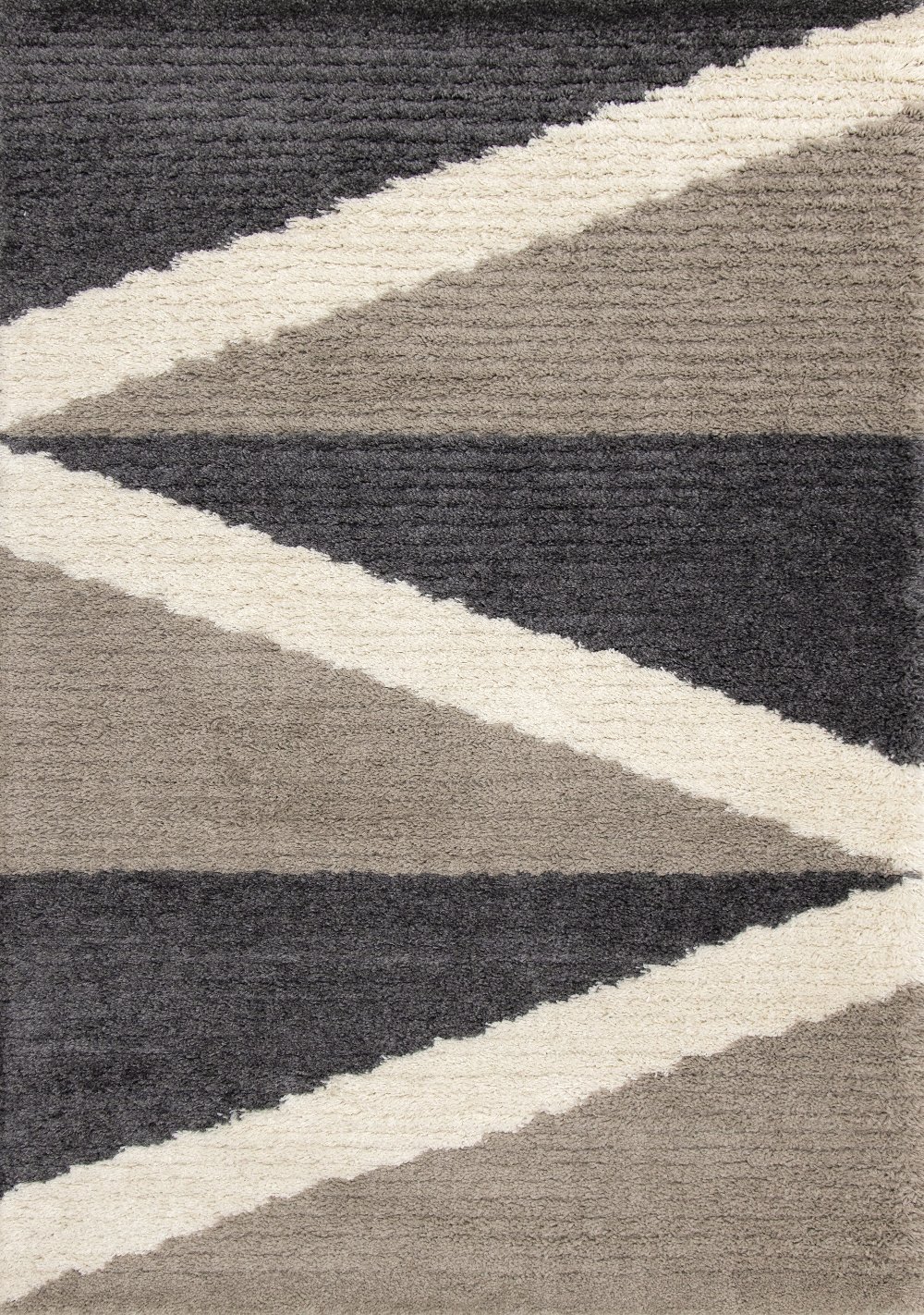 Rondo 5 x 8 Abstract Beige Cream Shag Rug