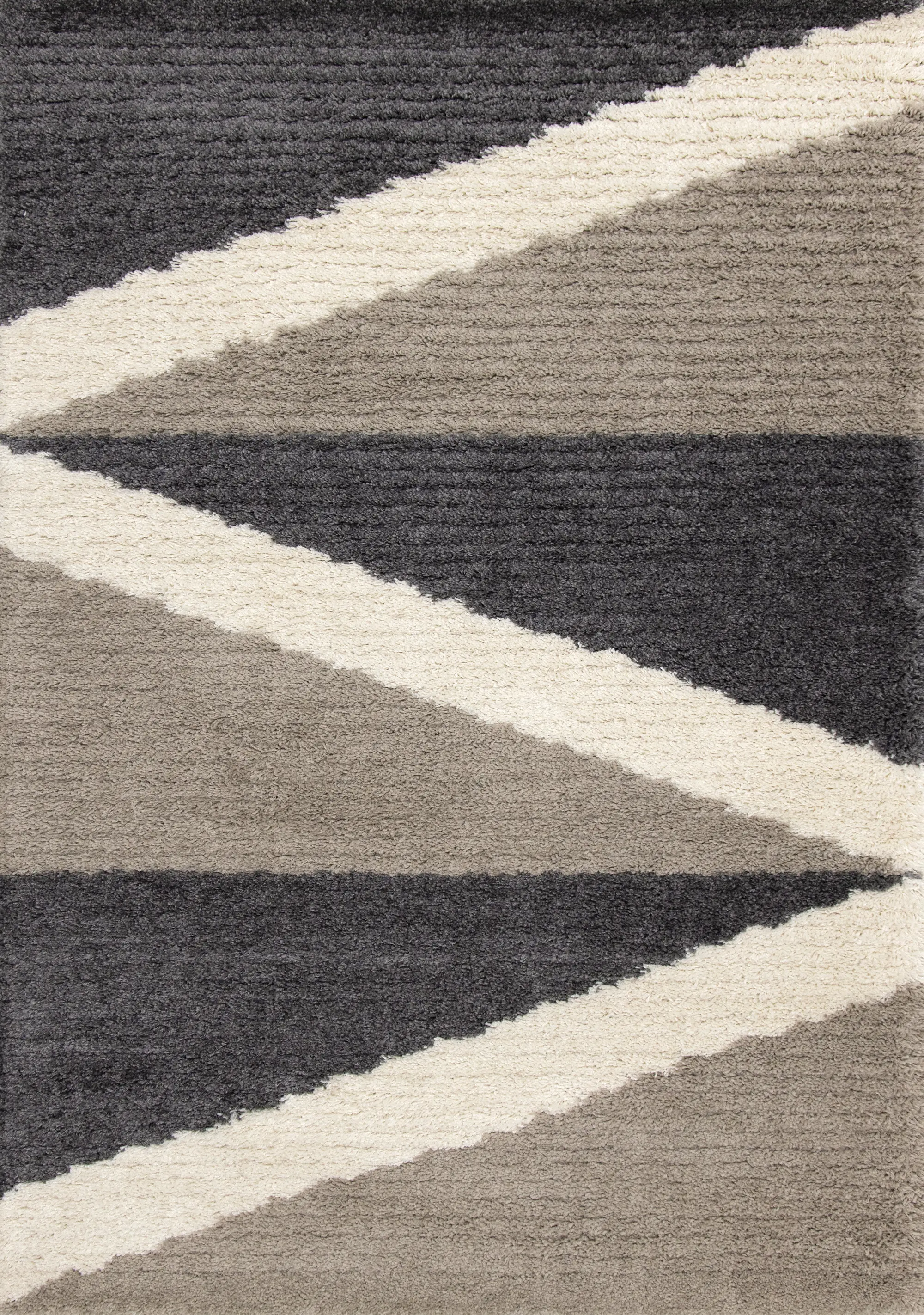 Rondo 8 x 11 Abstract Beige Cream Shag Rug