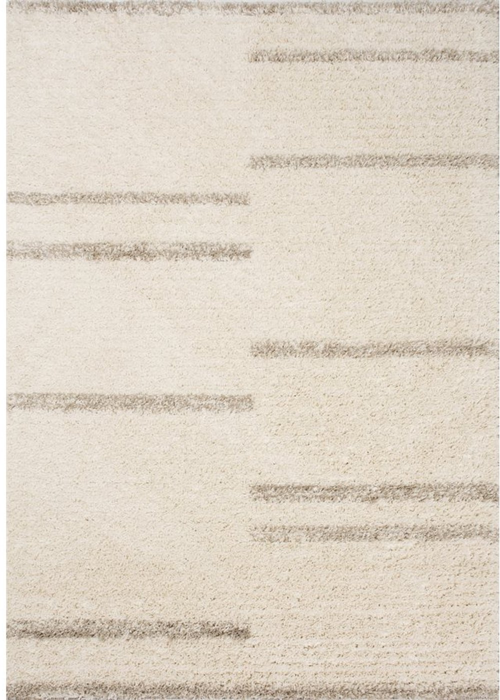 Rondo 5 x 8 Striped Cream Shag Rug