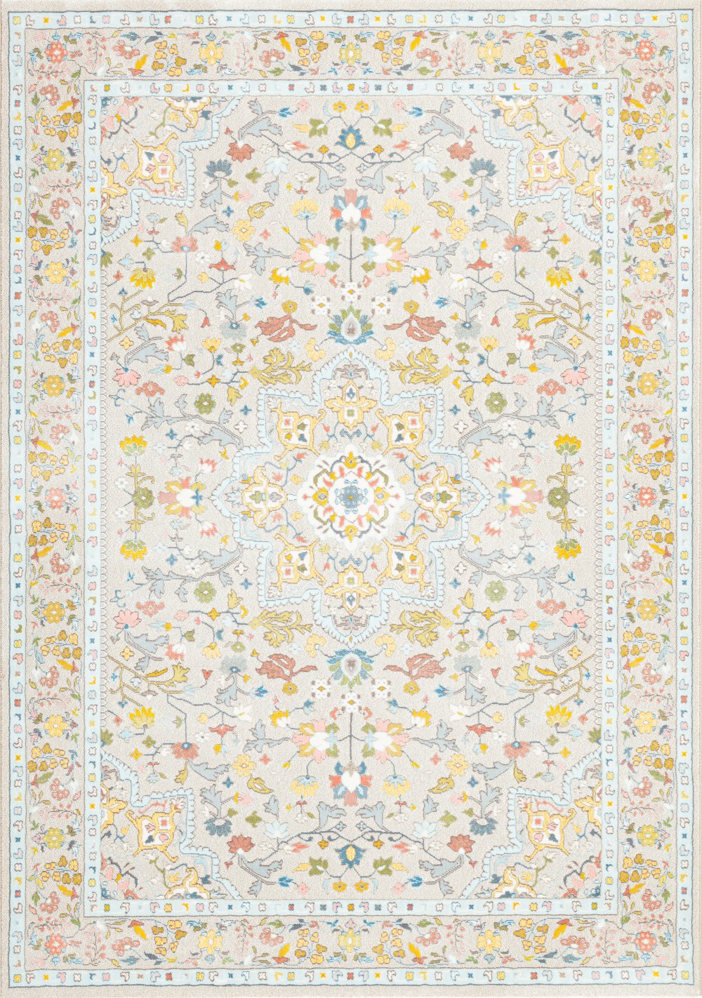 112470815 Belle 5 x 8 Elegant Yellow Multicolor Area Rug sku 112470815