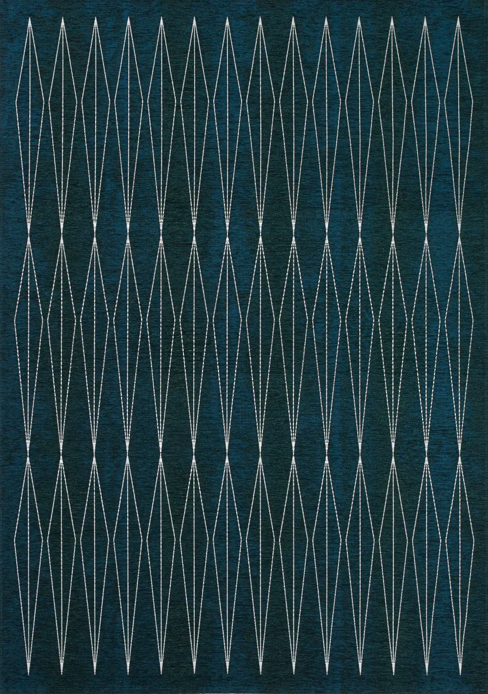 Cathedral 5 x 8 Mid-Century Modern Teal Area Rug-1