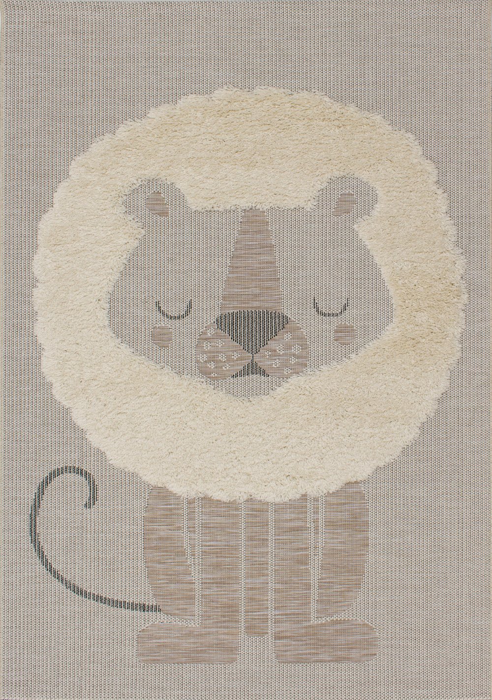 112471056 Kids 4 x 6 Lion Cream Beige Area Rug sku 112471056