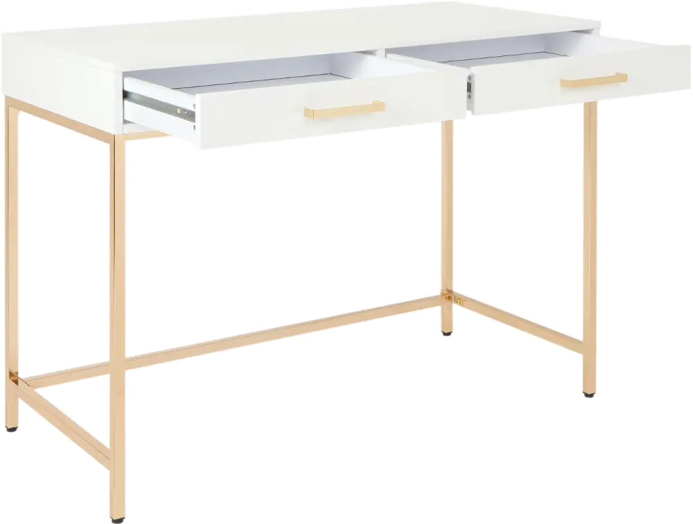 Alios White and Gold Desk-1